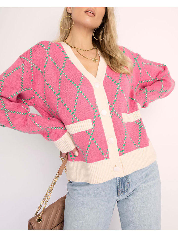 Cardigan in Pink