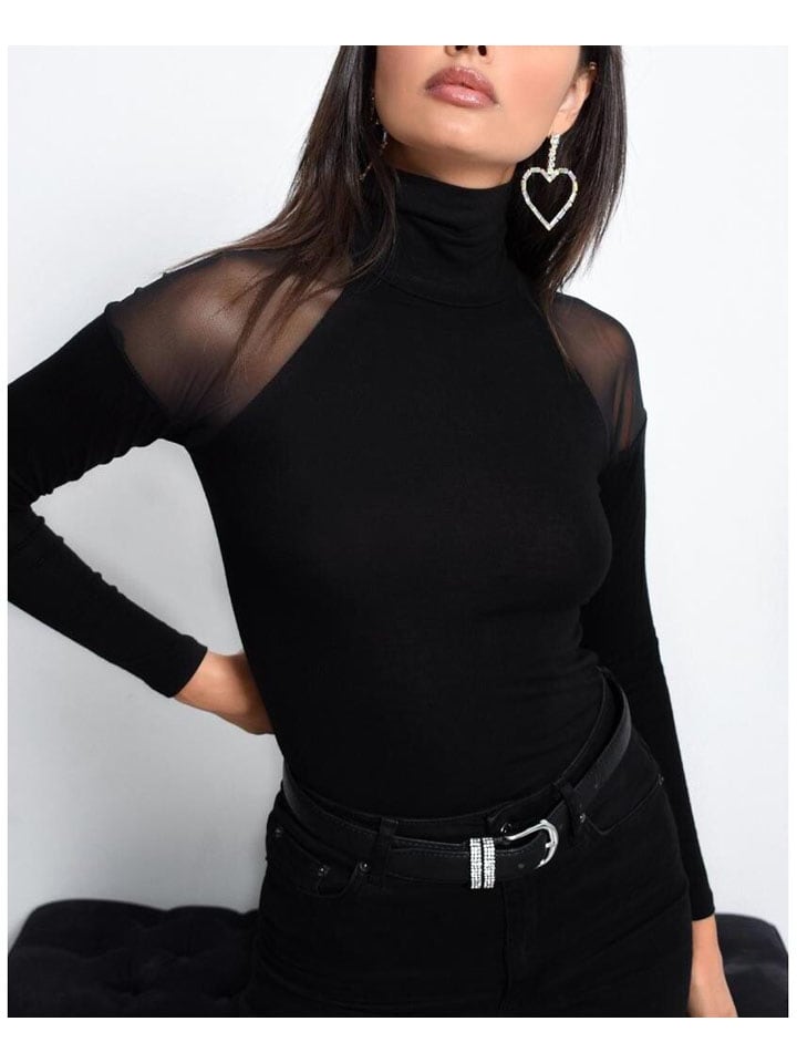 Longsleeve in Schwarz
