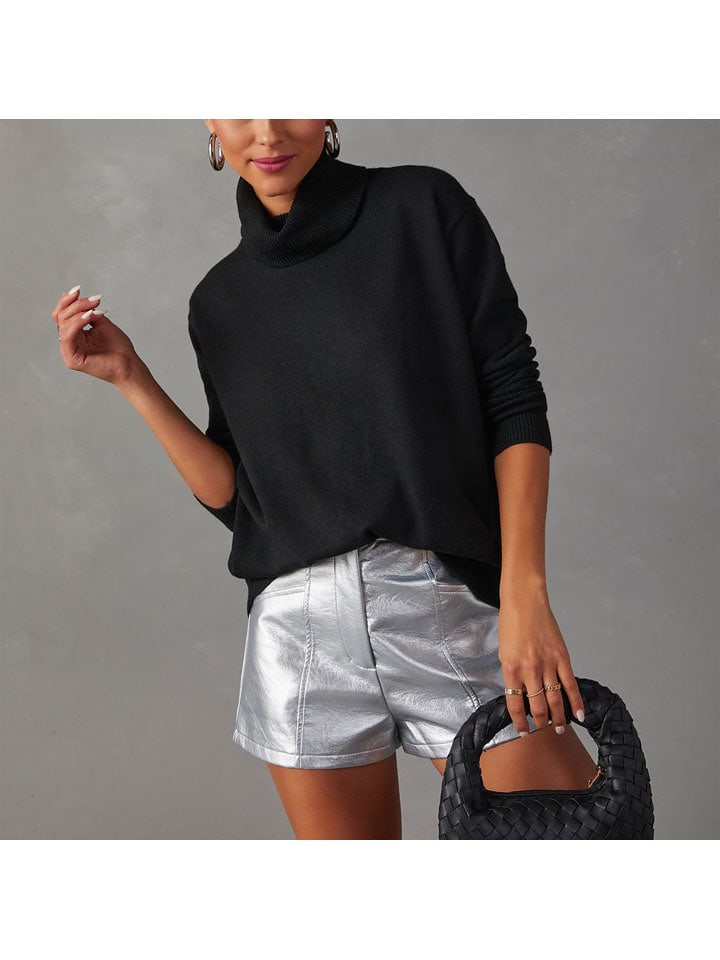 Rollkragenpullover in Schwarz