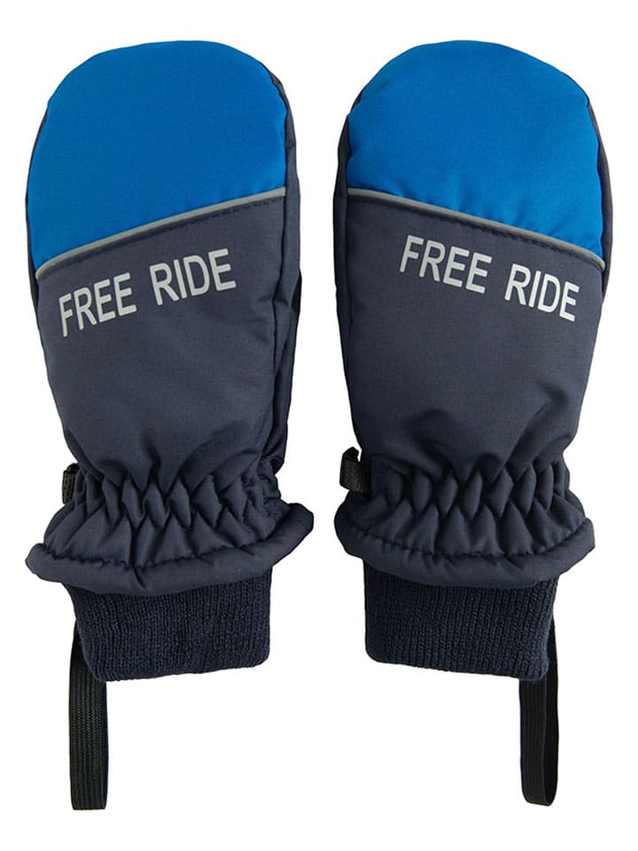 Handschuhe in Anthrazit/ Blau