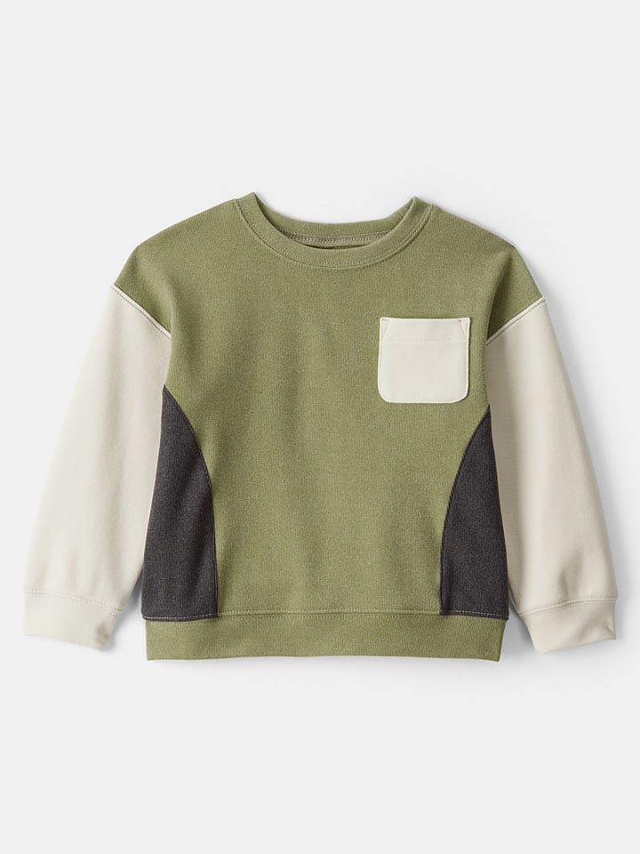 Bluza w kolorze beżowo-zielono-szarym