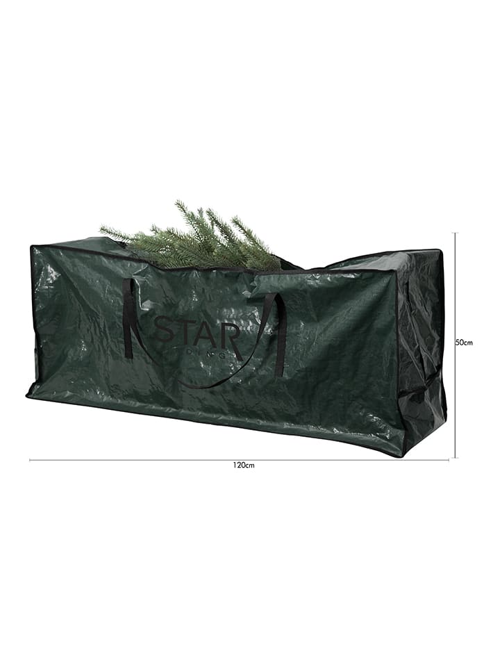 Torba w kolorze zielonym do przenoszenia choinki - 120 x 50 cm