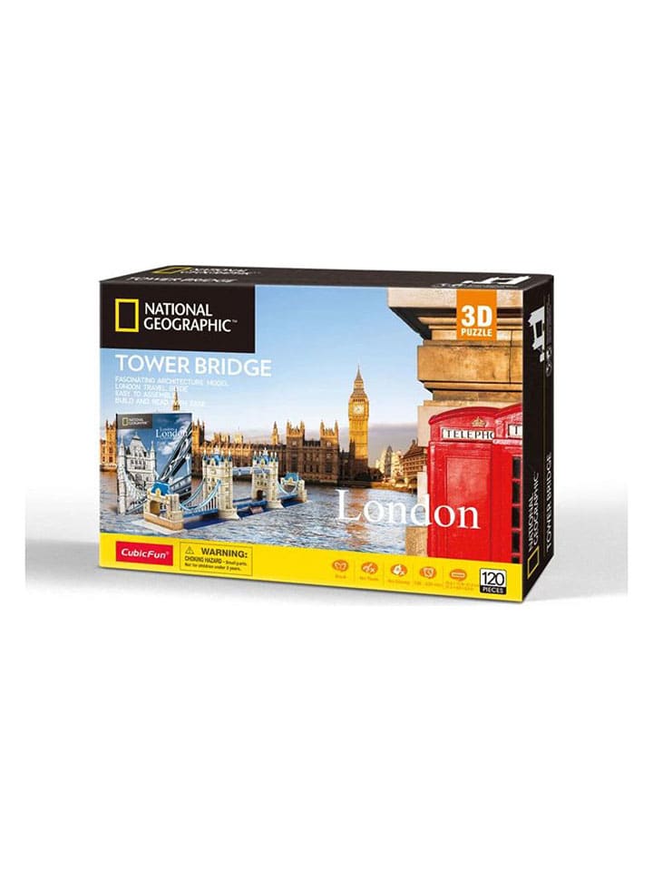 120-częściowe puzzle 3D "Tower Bridge" - 8+