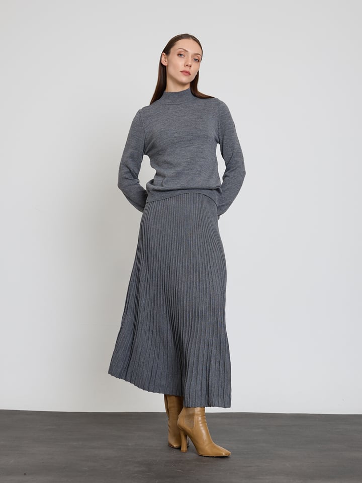 Rollkragenpullover in Grau