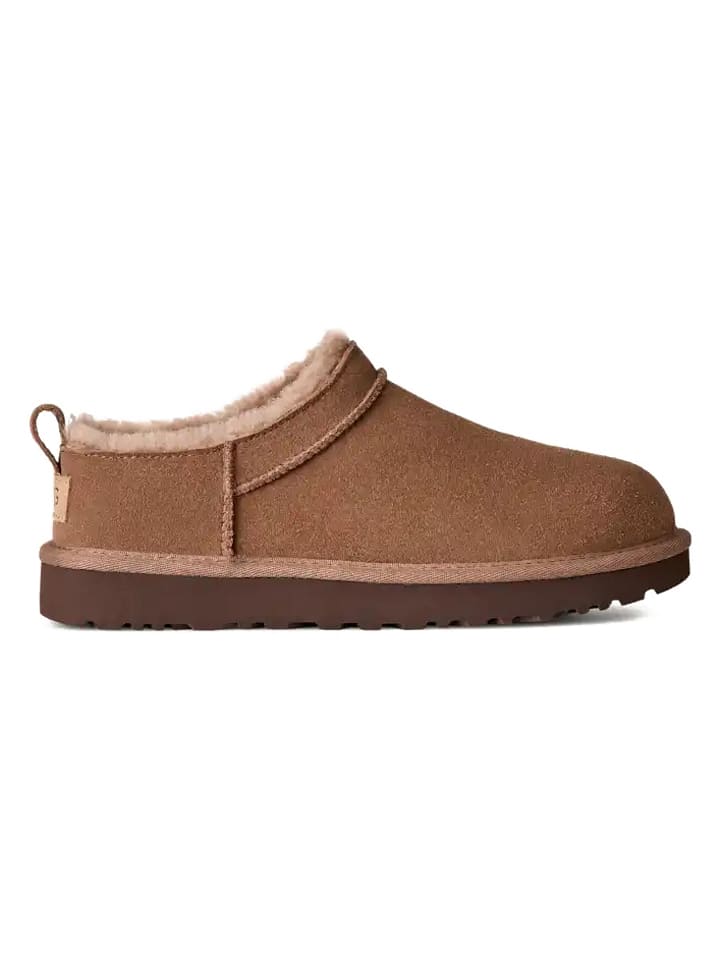 Leren pantoffels "Classic Micro" lichtbruin
