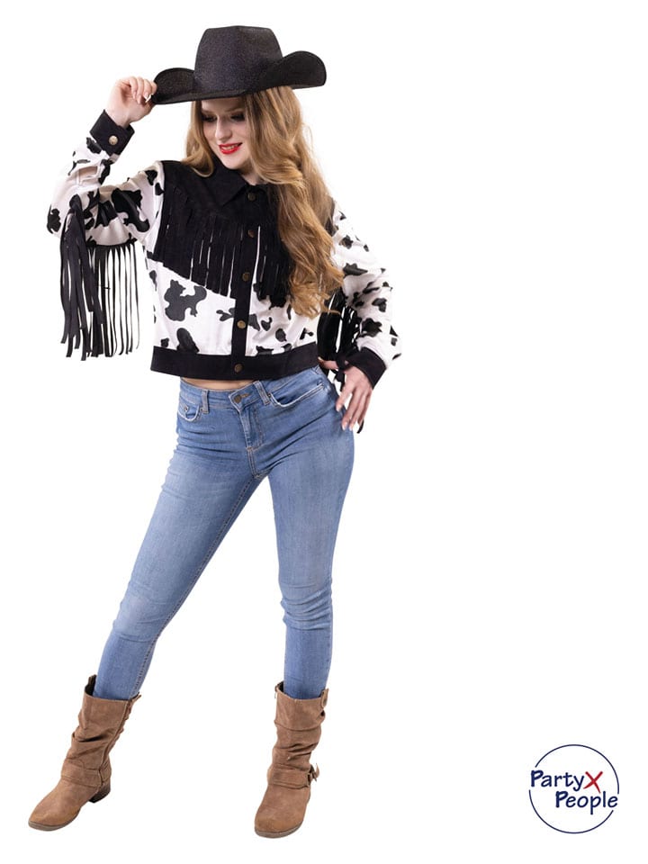 Kostümjacke in Schwarz/ Weiß