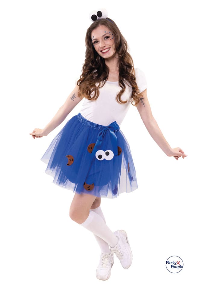 2-częściowy kostium "Cookie monster" w kolorze niebieskim