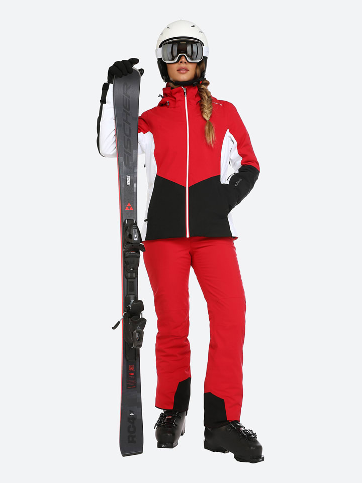Ski-/ Snowboardjacke "Stella" in Rot/ Schwarz/ Weiß