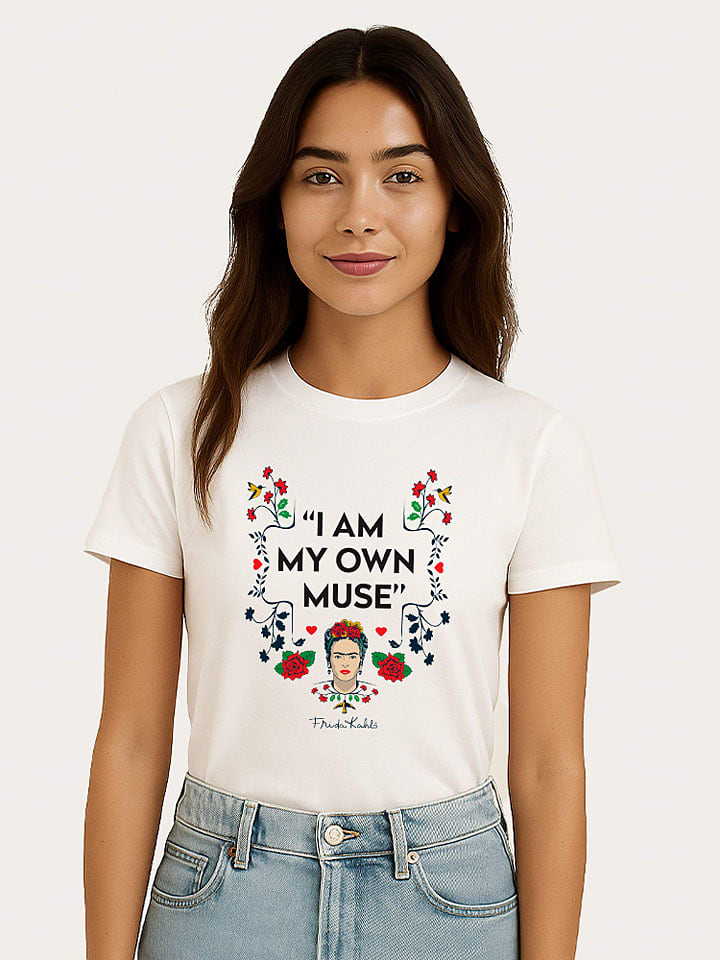 WOOOP Shirt "Frida Kahlo Muse" in Weiß günstig kaufen | limango