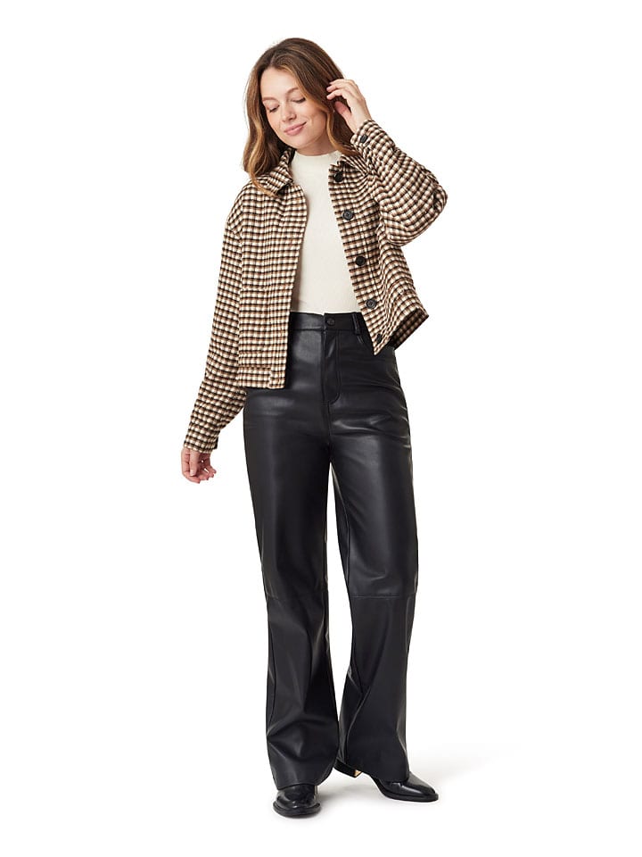 Übergangsjacke in Braun/ Creme