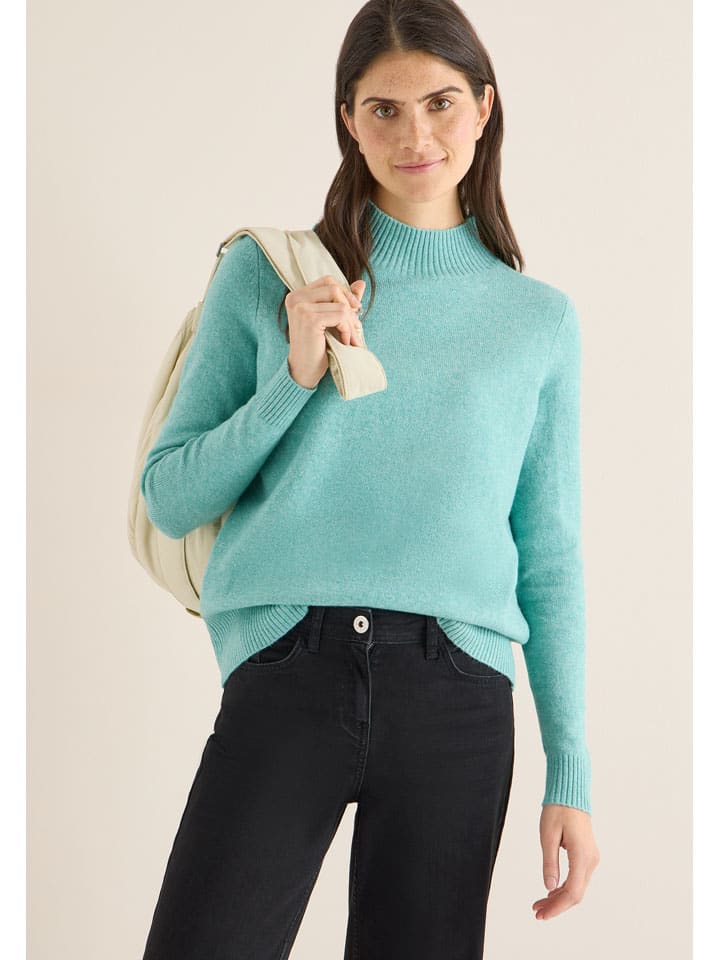 Sweter w kolorze turkusowym