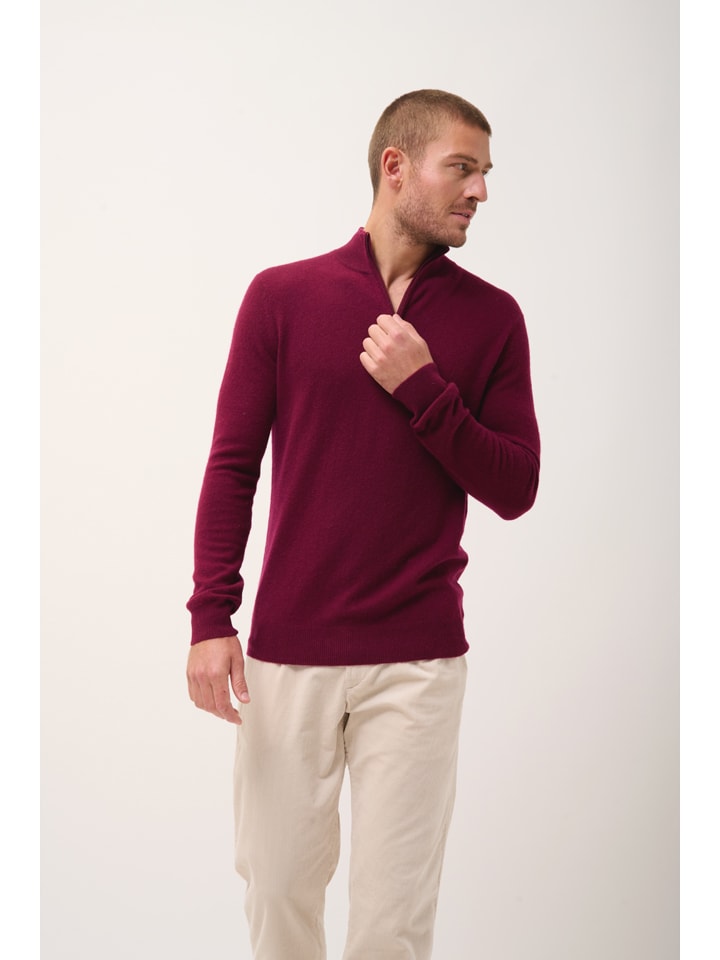 Kasjmieren trui "Bradley" bordeaux
