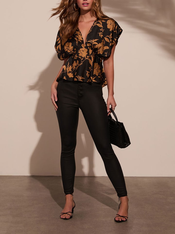 Bluse in Hellbraun