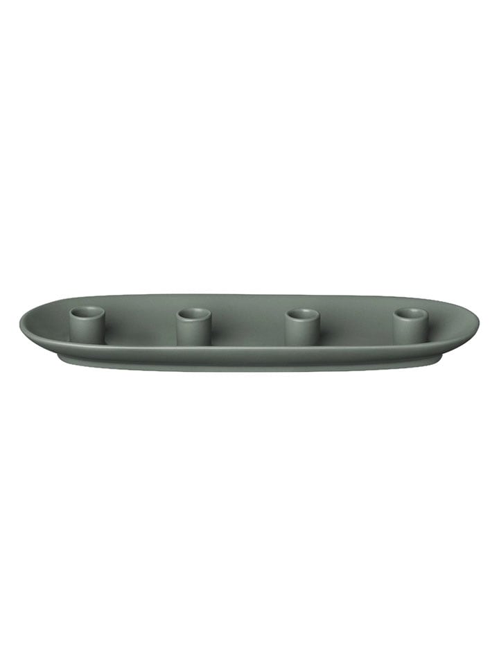 Kerzenhalter ''Vela'' in Grün - (L)40 x (B)14 cm