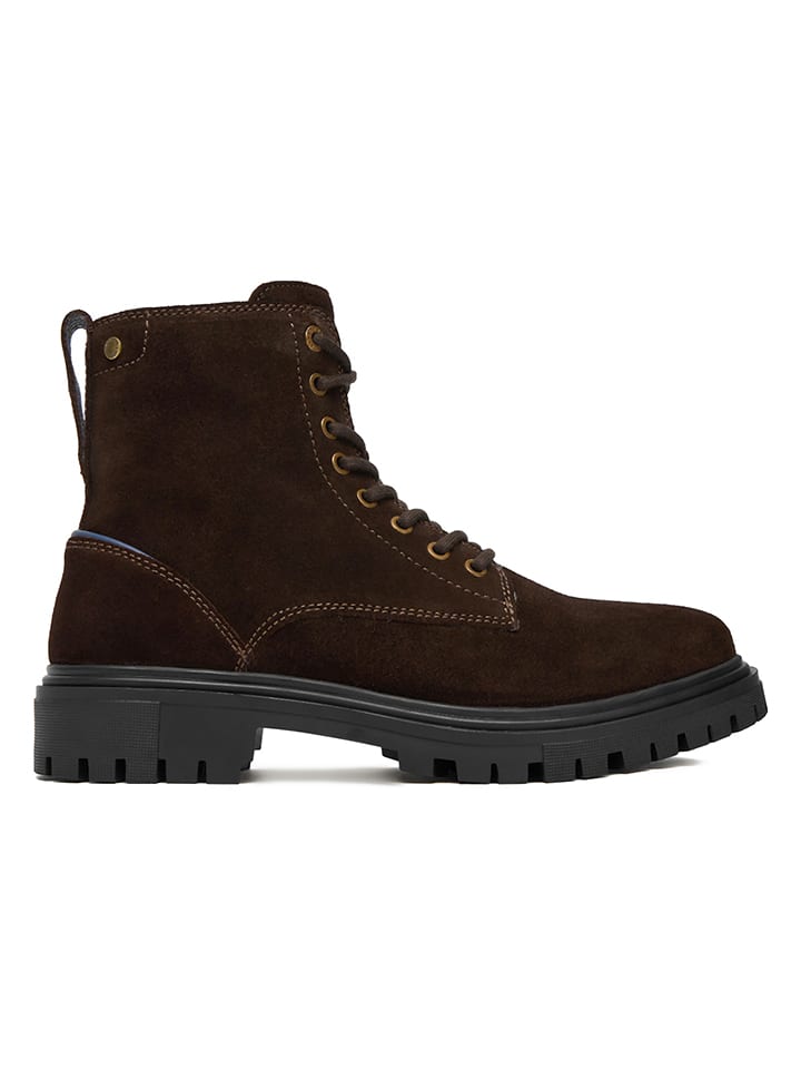 Leder-Winterboots in Braun