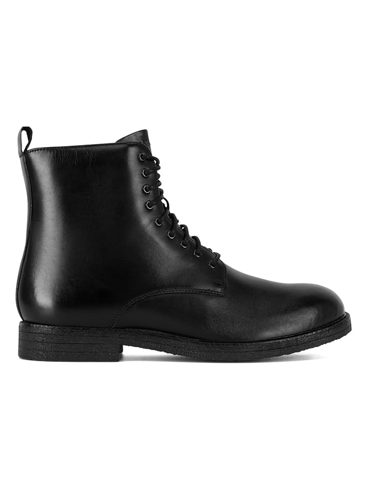 Leder-Boots in Schwarz