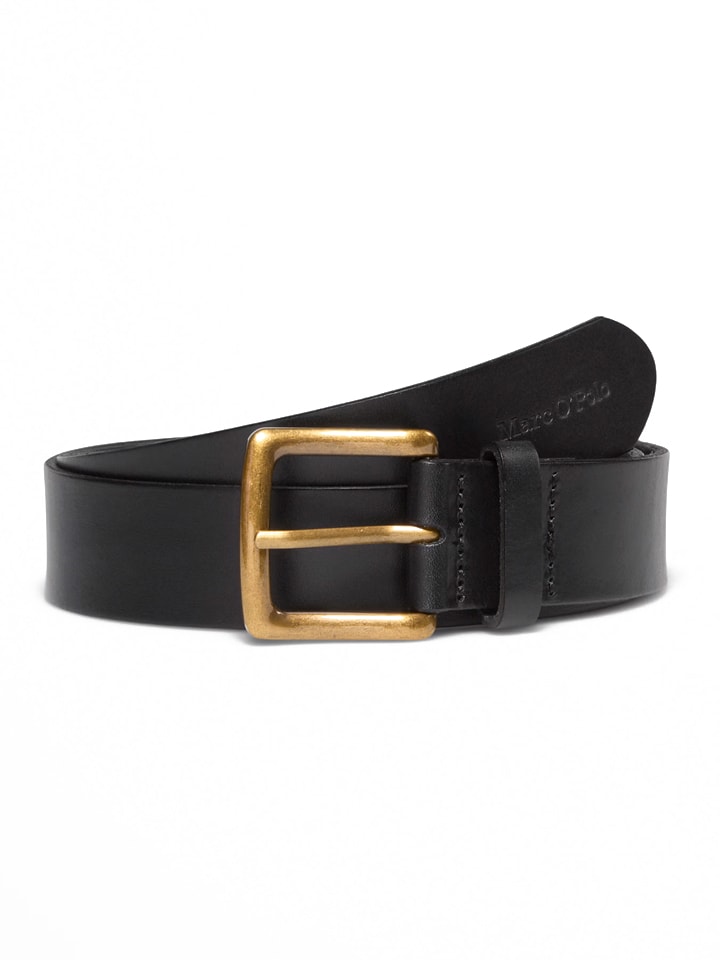 Leder-Gürtel in Schwarz