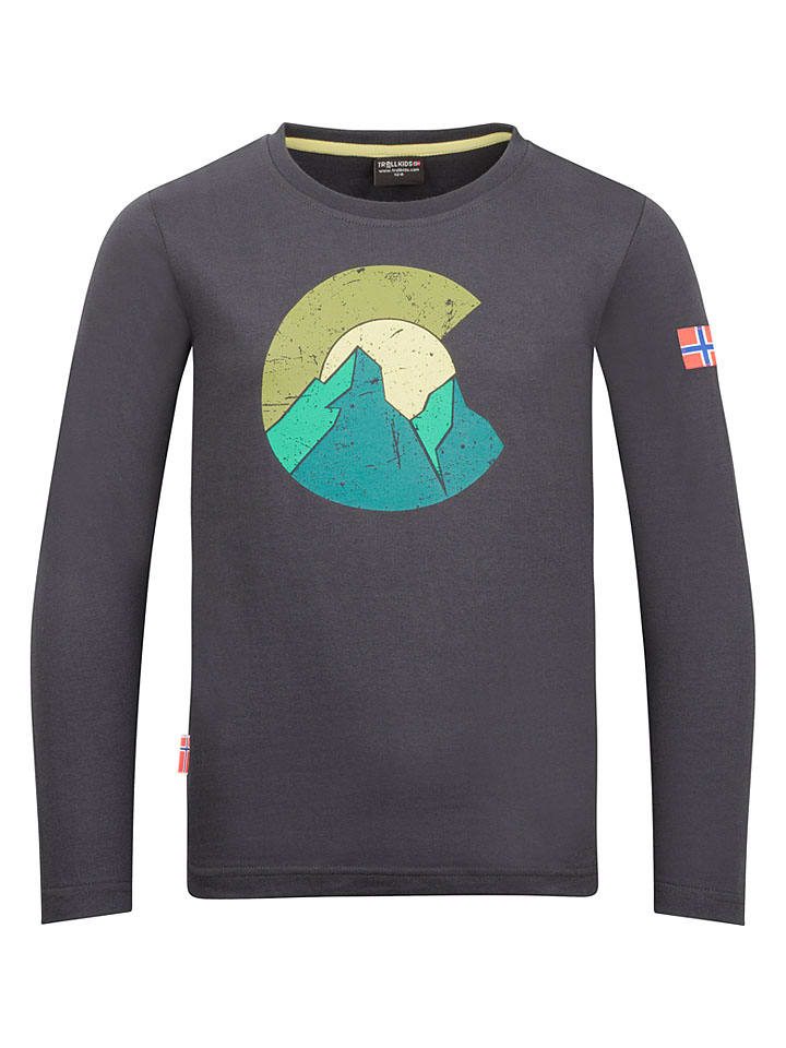 Longsleeve "Halsafjord" in Anthrazit