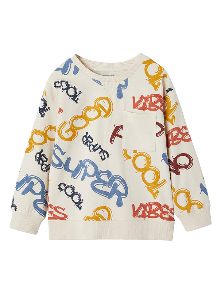 Sweatshirt in Creme/ Bunt