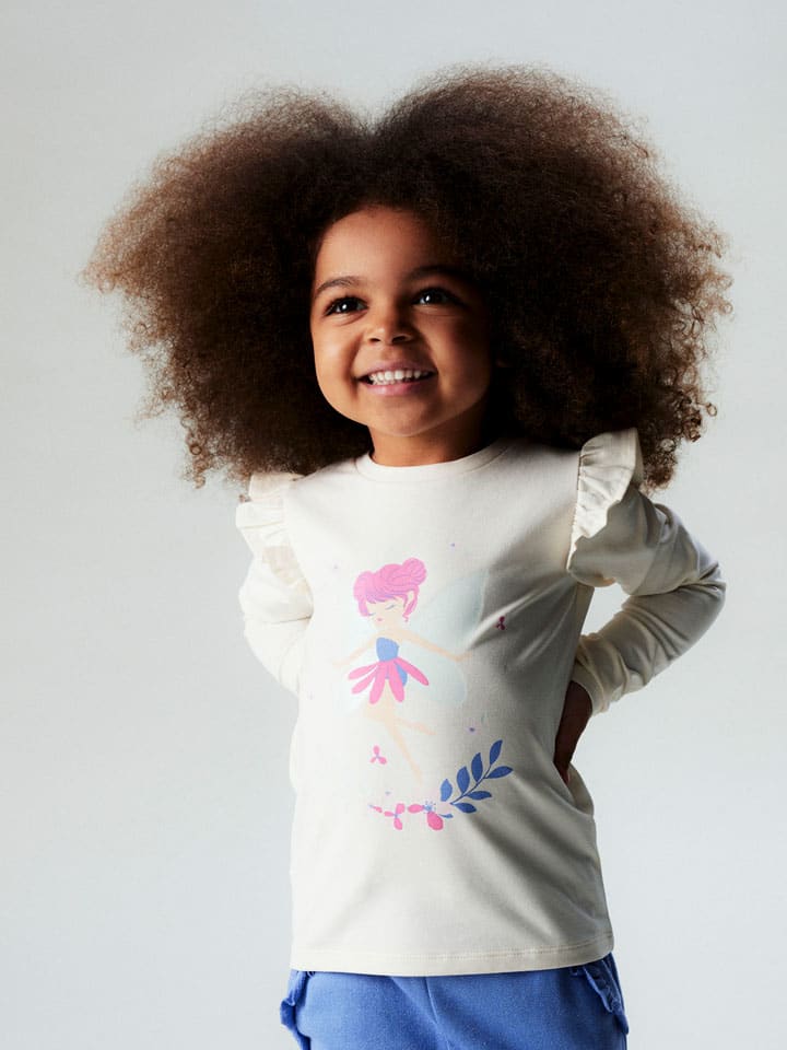 Longsleeve "Tikka" in Gelb/ Hellblau/ Pink