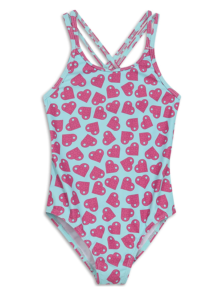 Badeanzug in Mint/ Pink