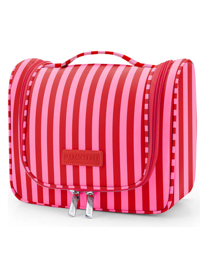 Kosmetiktasche "Infinity" in Rosa/ Rot- (B)24 x (H)10 x (T)14 cm