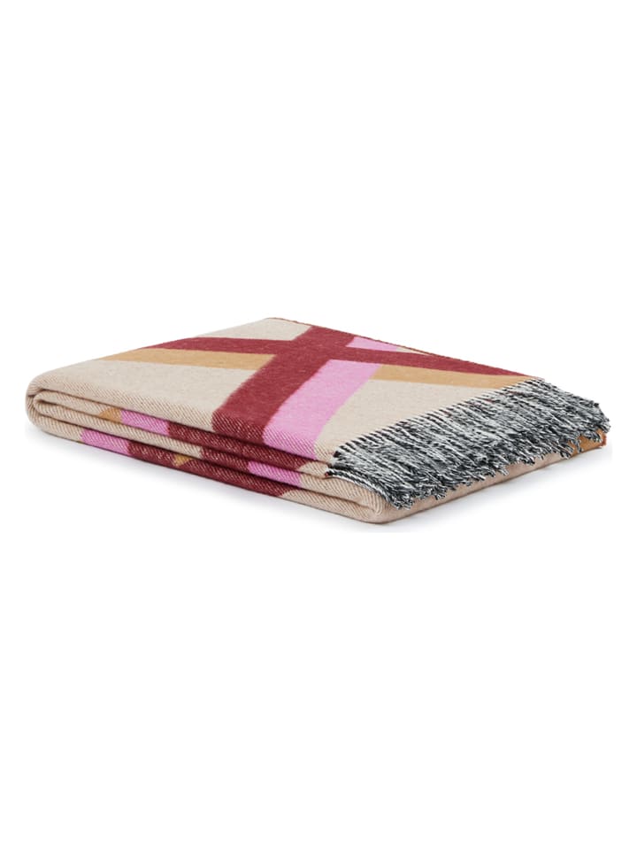 Wolldecke "City in Rot/ Rosa - (L)190 x (B)130 cm