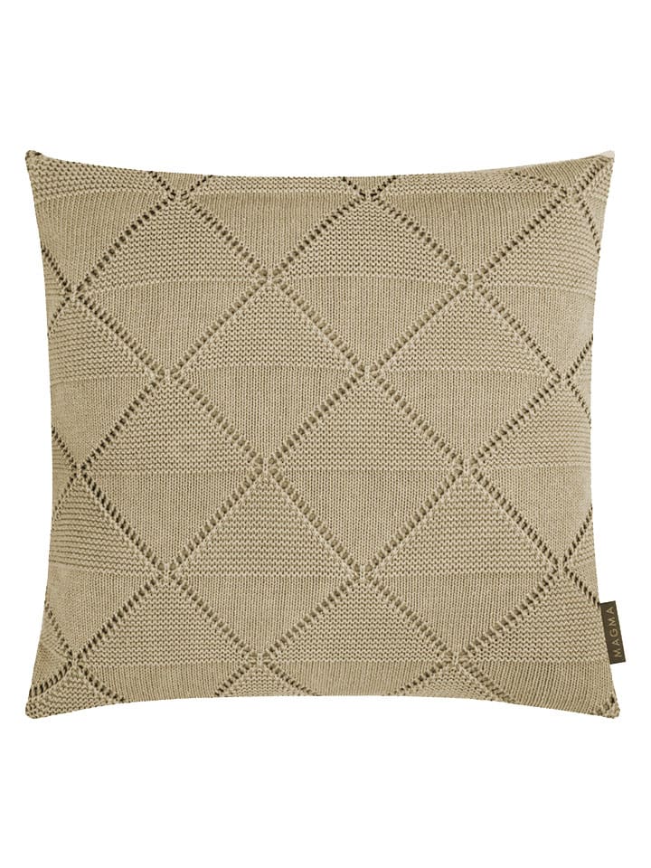 Poszewka "Purl" w kolorze szarobrązowym na poduszkę - 50 x 50 cm
