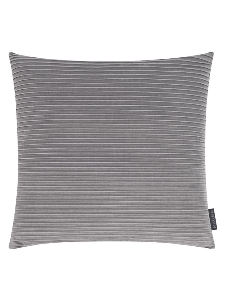 Samt-Kissenhülle "Selina" in Grau - (L)50 x (B)50 cm