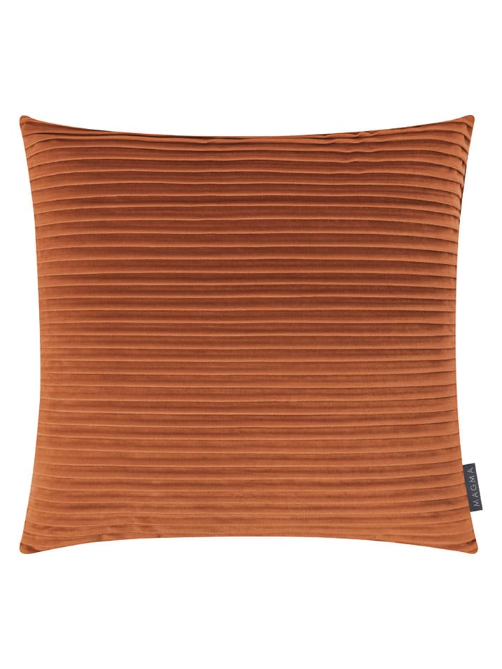 Samt-Kissenhülle "Selina" in Hellbraun - (L)50 x (B)50 cm