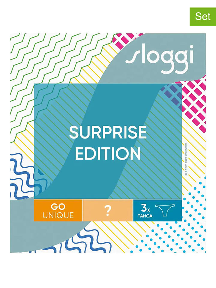 Figi (3 pary) "Go Unique" w różnych kolorach