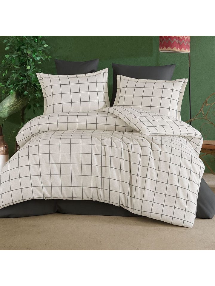 Beddengoedset wit/zwart