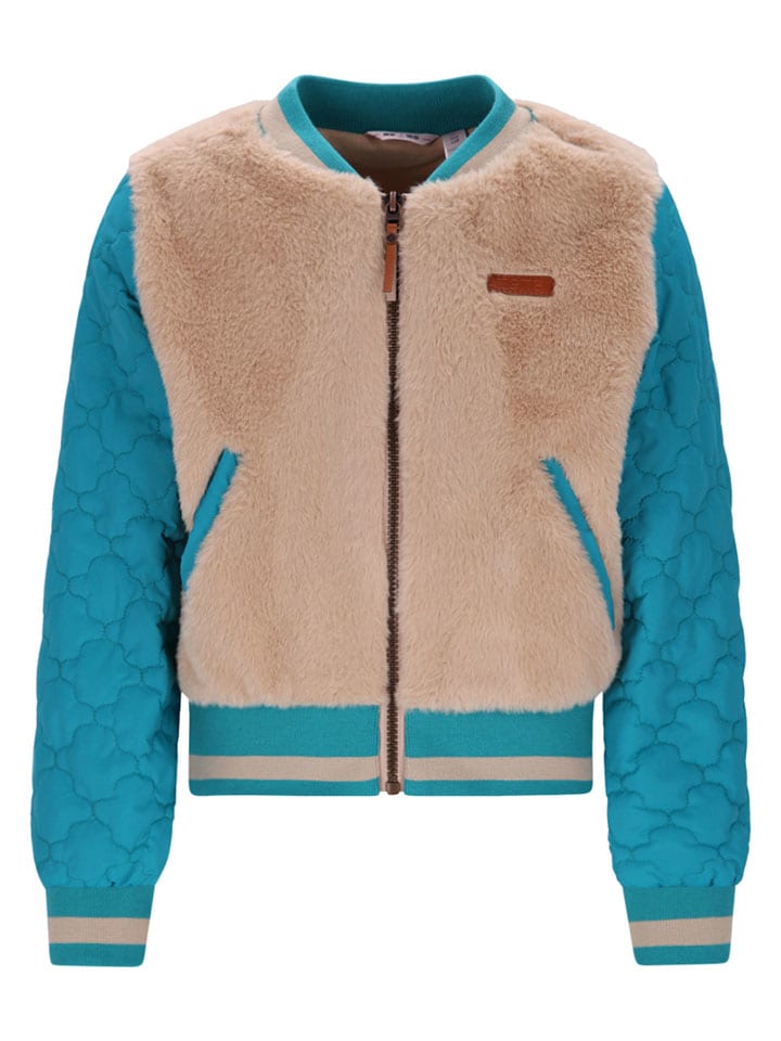 Blouson "Doris" in Beige/ Blau