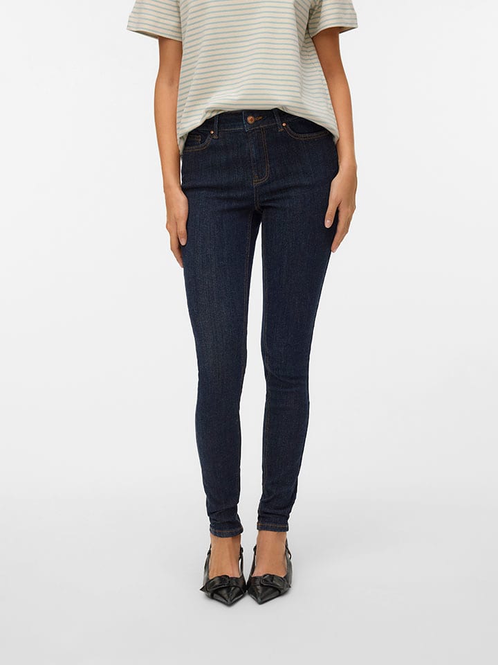 Spijkerbroek - skinny fit - donkerblauw