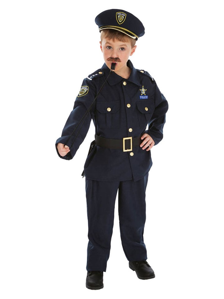 4tlg. Kostüm "Policeman" in Dunkelblau