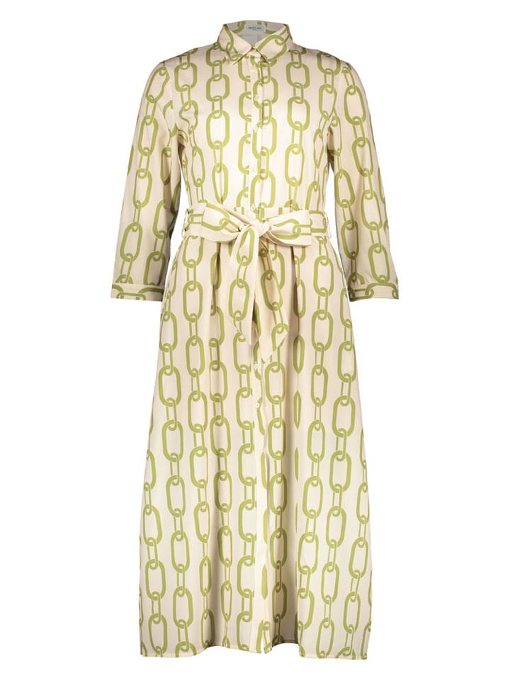 Kleid in Beige/ Grün