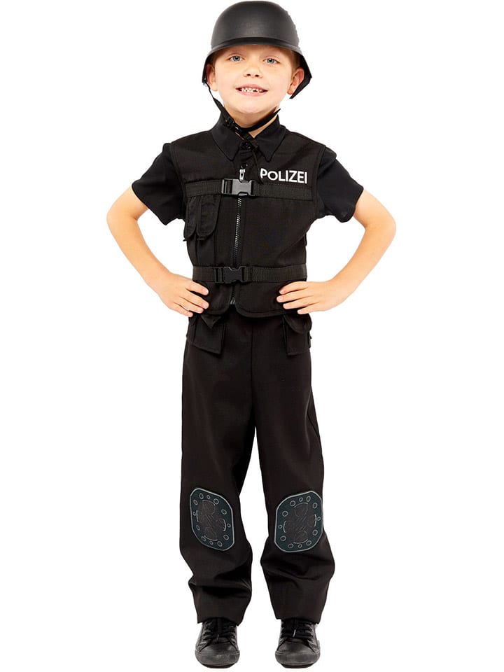 3-częściowy kostium "German S.W.A.T. officer" w kolorze czarnym