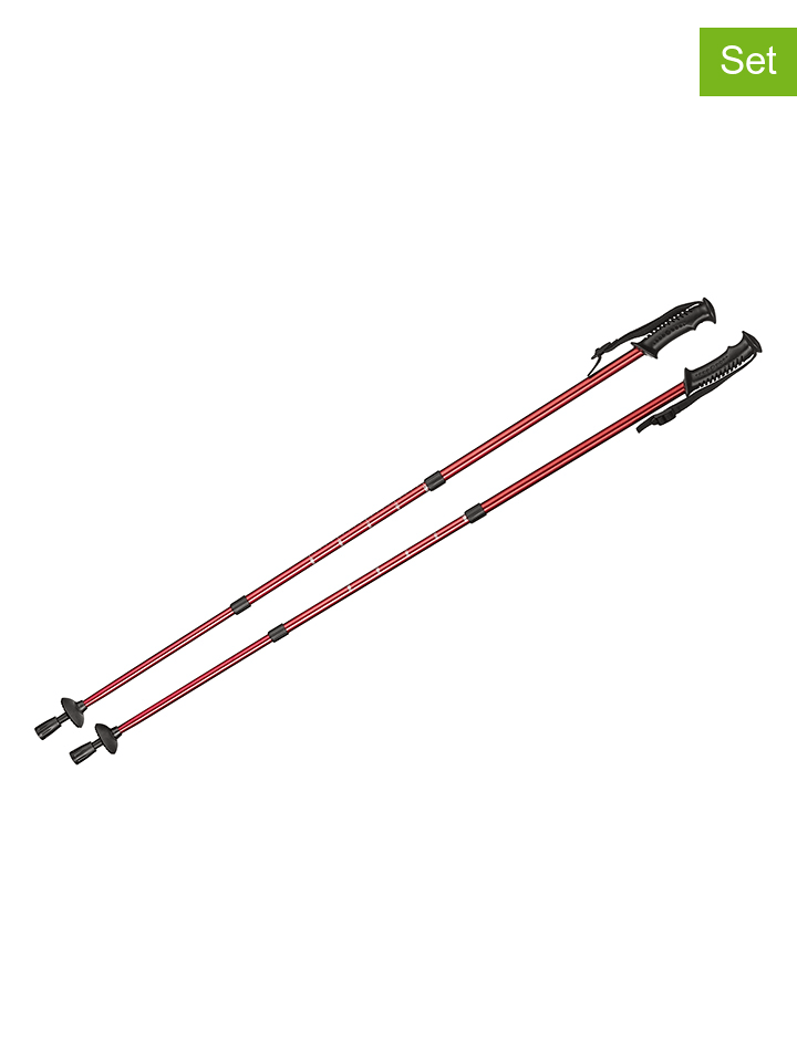 2er-Set: Trekkingstöcke in Rot - (L)120 cm