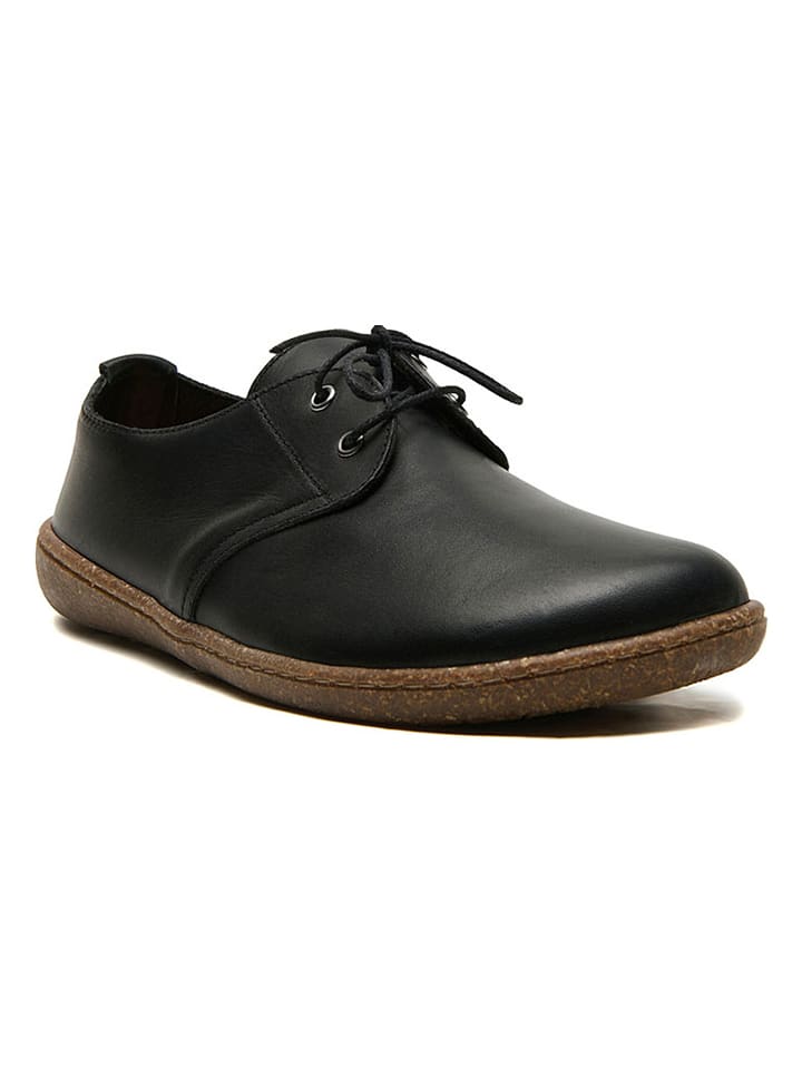 Leren veterschoenen "Terra" zwart