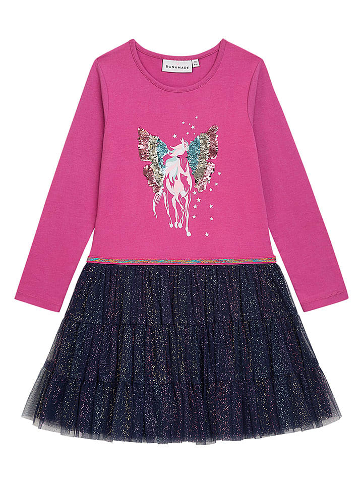 Kleid "Lina" in Pink/ Dunkelblau