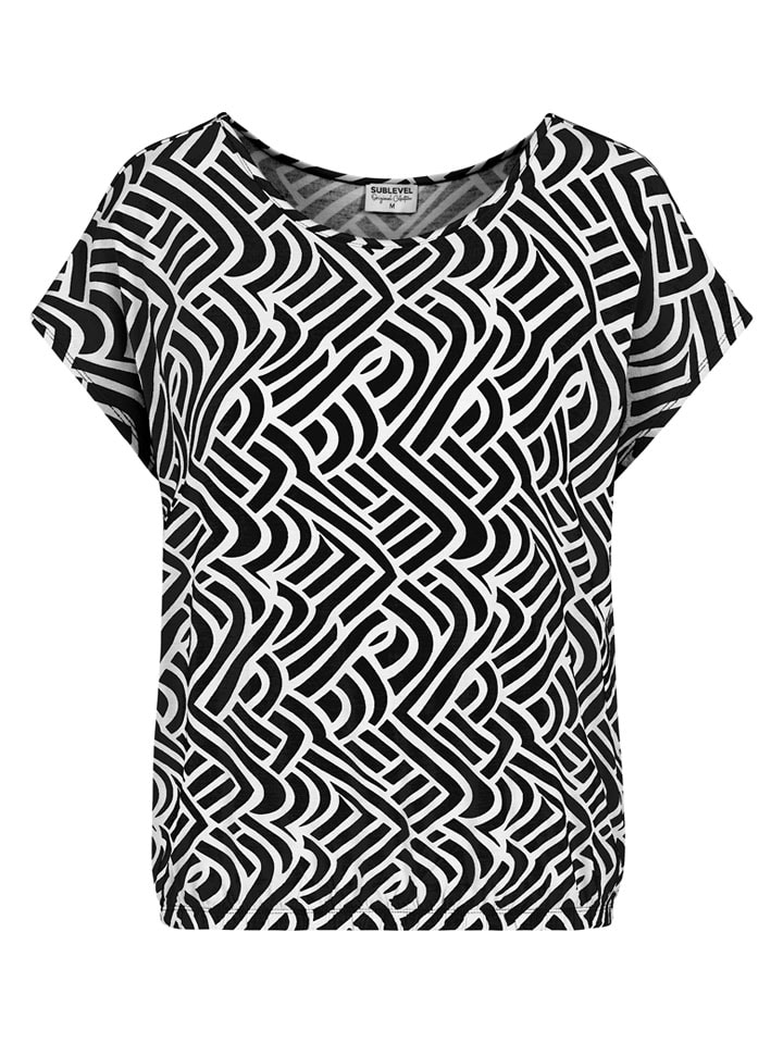 Shirt zwart/wit