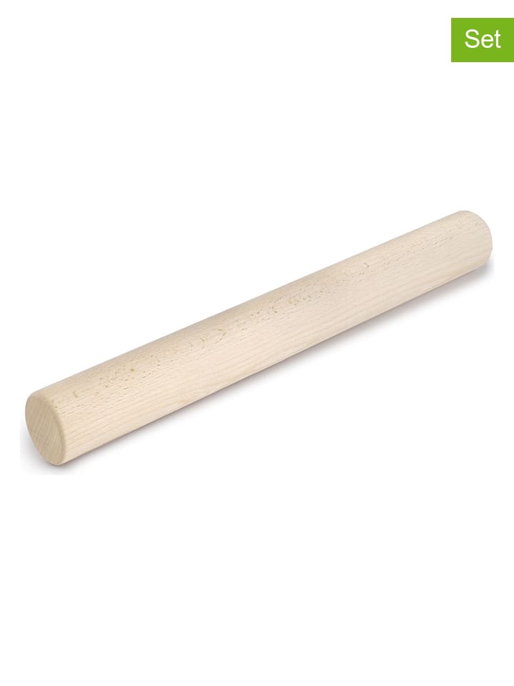 Wałki (2 szt.) w kolorze beżowym do makaronu - dł. 35 cm
