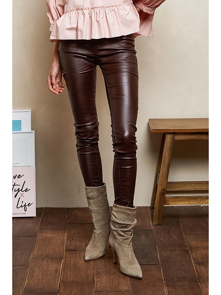 Kunstlederhose "Ramos" in Braun
