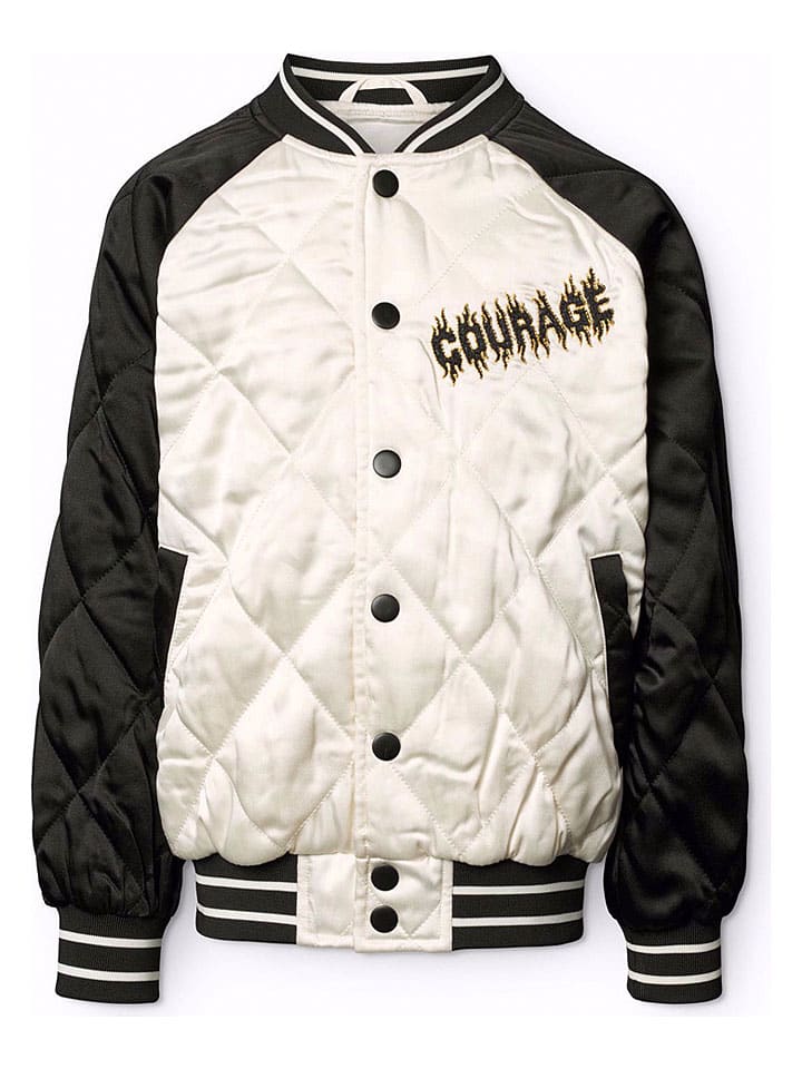 Blouson in Schwarz/ Creme