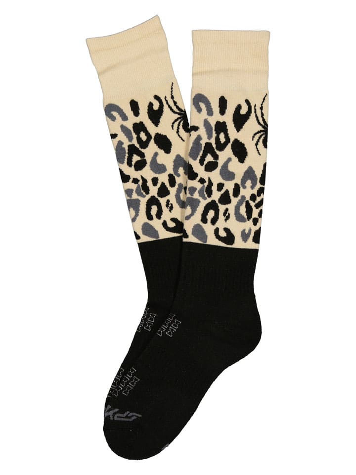 Ski-/Snowboardsokken "Sweep" beige/zwart