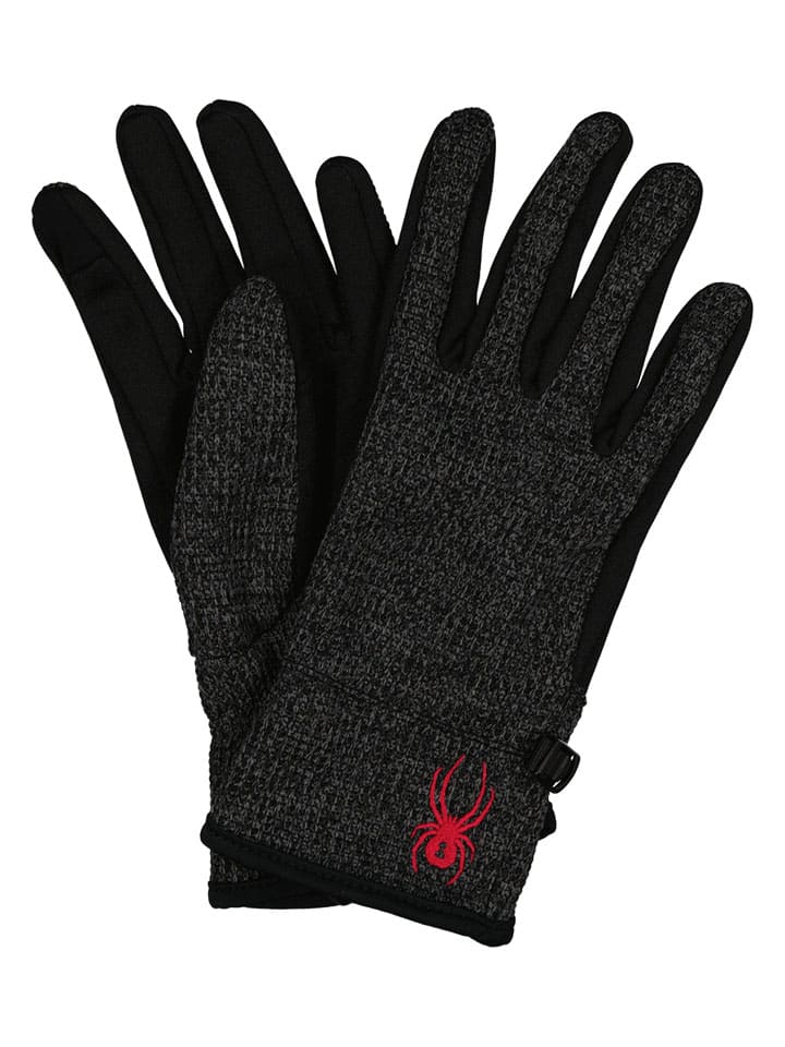 Fleecehandschuhe "Bandita" in Grau/ Schwarz