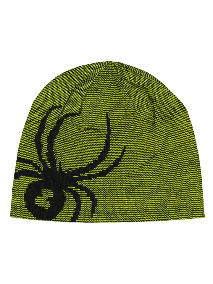 Dwustronna czapka beanie "Bug" w kolorze zielonym