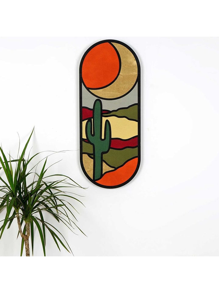 Dekoracja ścienna w kolorze czerwonym - 22 x 53 cm