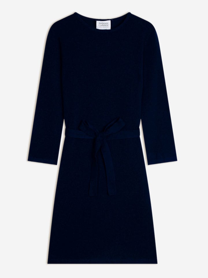 Kasjmieren jurk "Coniston" donkerblauw