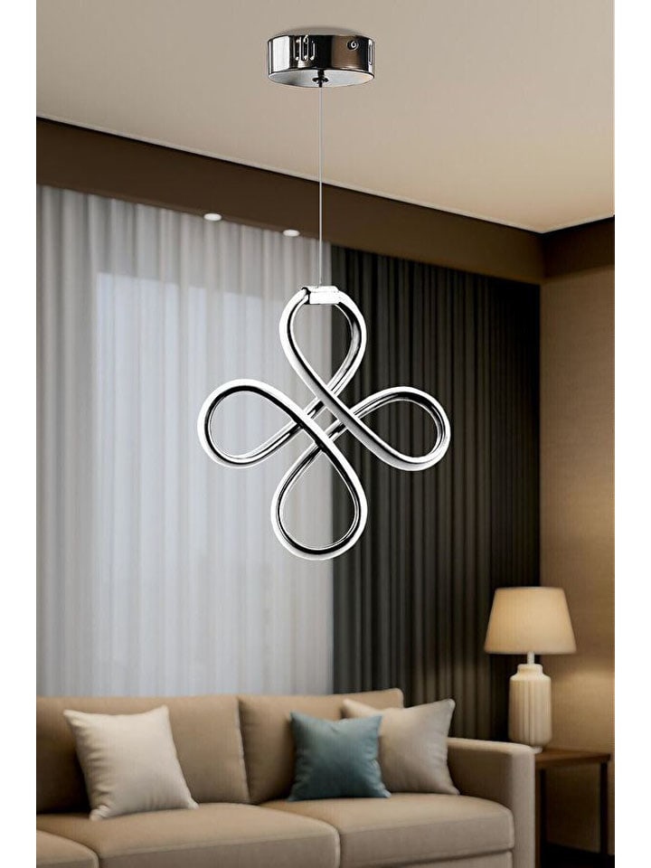 LED-Hängeleuchte in Silber - (B)30 cm